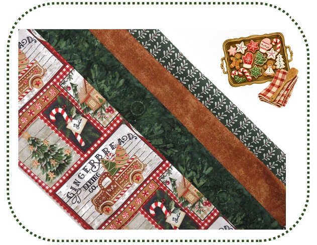 Gingerbread Placemats kit by Rumpled Quilt Skins